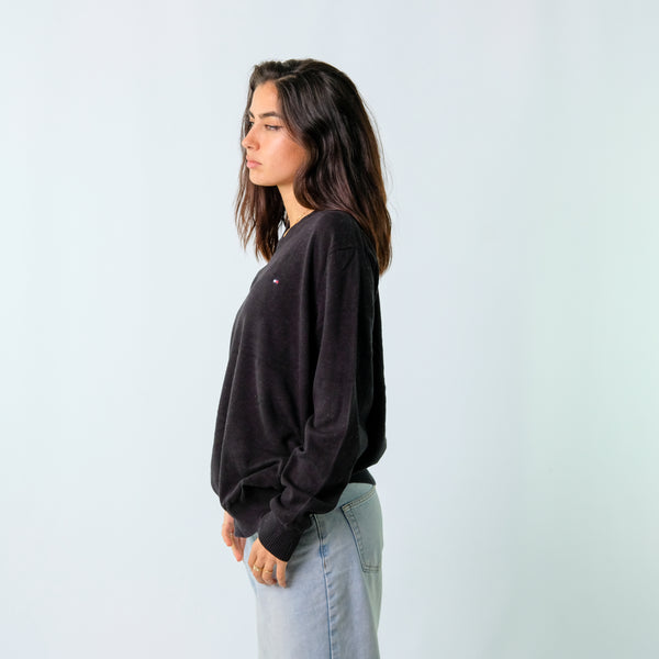 Black y2ks Tommy Hilfiger Knit Sweatshirt (XL)